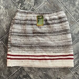 ⭐️NWT KYBER Handmade Wool Striped Knit Nepal Cottagecore Ski Chalet Mini Skirt